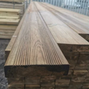 Timber Decking Board Brown 28mm×120mm x 4.8m (16ft)