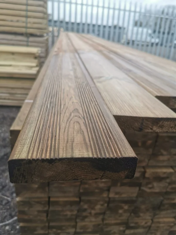 Timber Decking Board Brown 28mm×120mm x 4.8m (16ft)