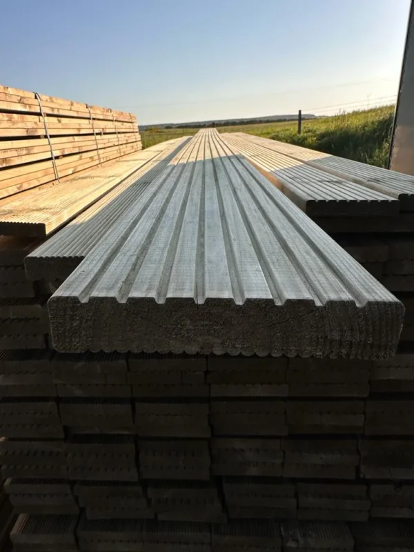Timber Decking Board Green 28mm×145mm Double sided