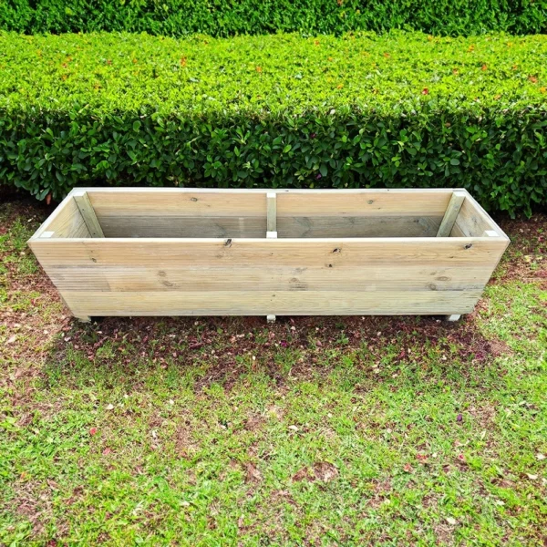 Large Wooden Rectangular Planter 45x30cm x200cm