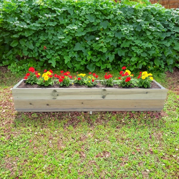 Large Wooden Rectangular Planter 45x30cm x200cm