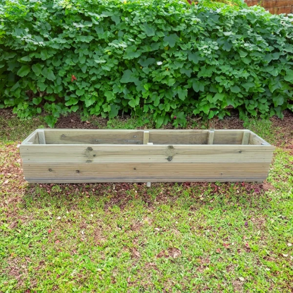 Large Wooden Rectangular Planter 45x30cm x200cm
