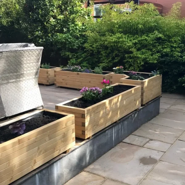 Long Wooden Planter