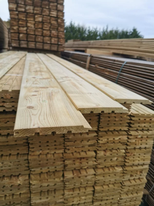 Premium Pinewood Pressure Treated T&G cladding 16mm x 145mm