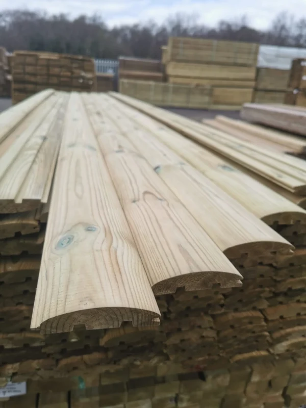 Premium, Pressure Treated Log lap Cladding 22mm x 95mm