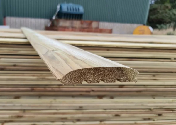 Premium, Pressure Treated Log lap Cladding 27mm x 145mm