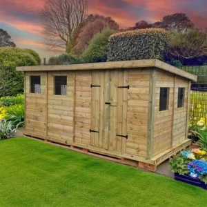 Premium Quality Wooden Garden Pent Roof Sheds