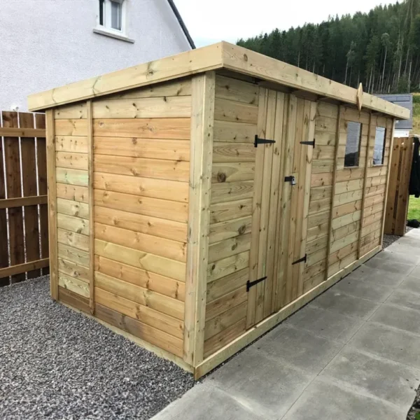 Premium Quality Wooden Garden Pent Roof Sheds